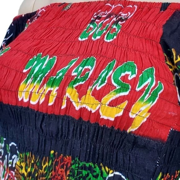 Bob Marley Maxi Dress S M L XL Reggae Rasta Jamaica One Love - Picture 11 of 11